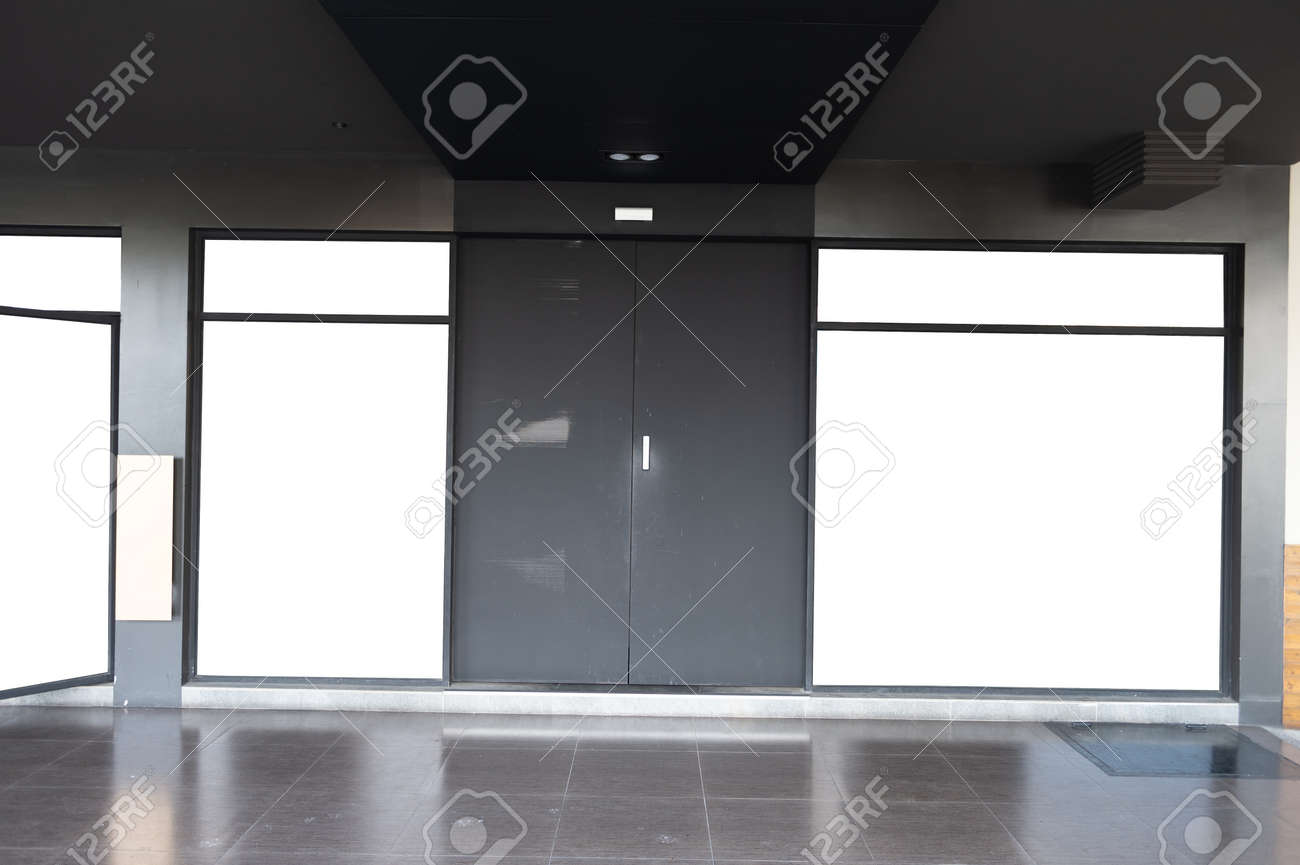 Shop Boutique Store Front With Big Window And Place For Name Stock