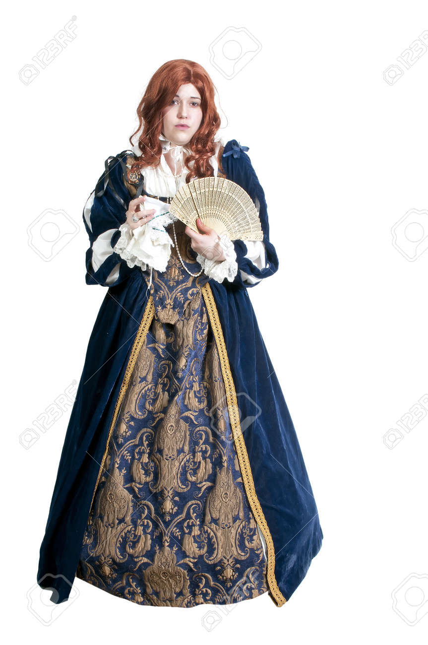 Une Femme Vetue Comme Un Aristocrate En Costume Renaissance Authentiques Banque D Images Et Photos Libres De Droits Image 10255091