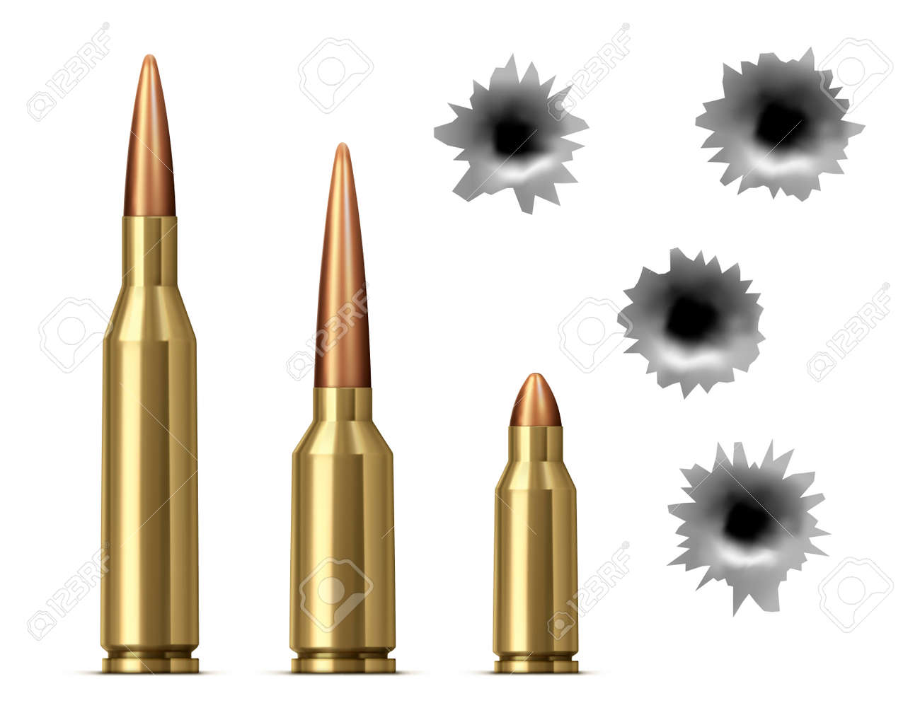 弾丸と弾丸の穴を分離リアルベクトルイラスト のイラスト素材 ベクタ Image 弾丸と弾丸の穴を分離リアルベクトルイラスト のイラスト素材 ベクタ Image