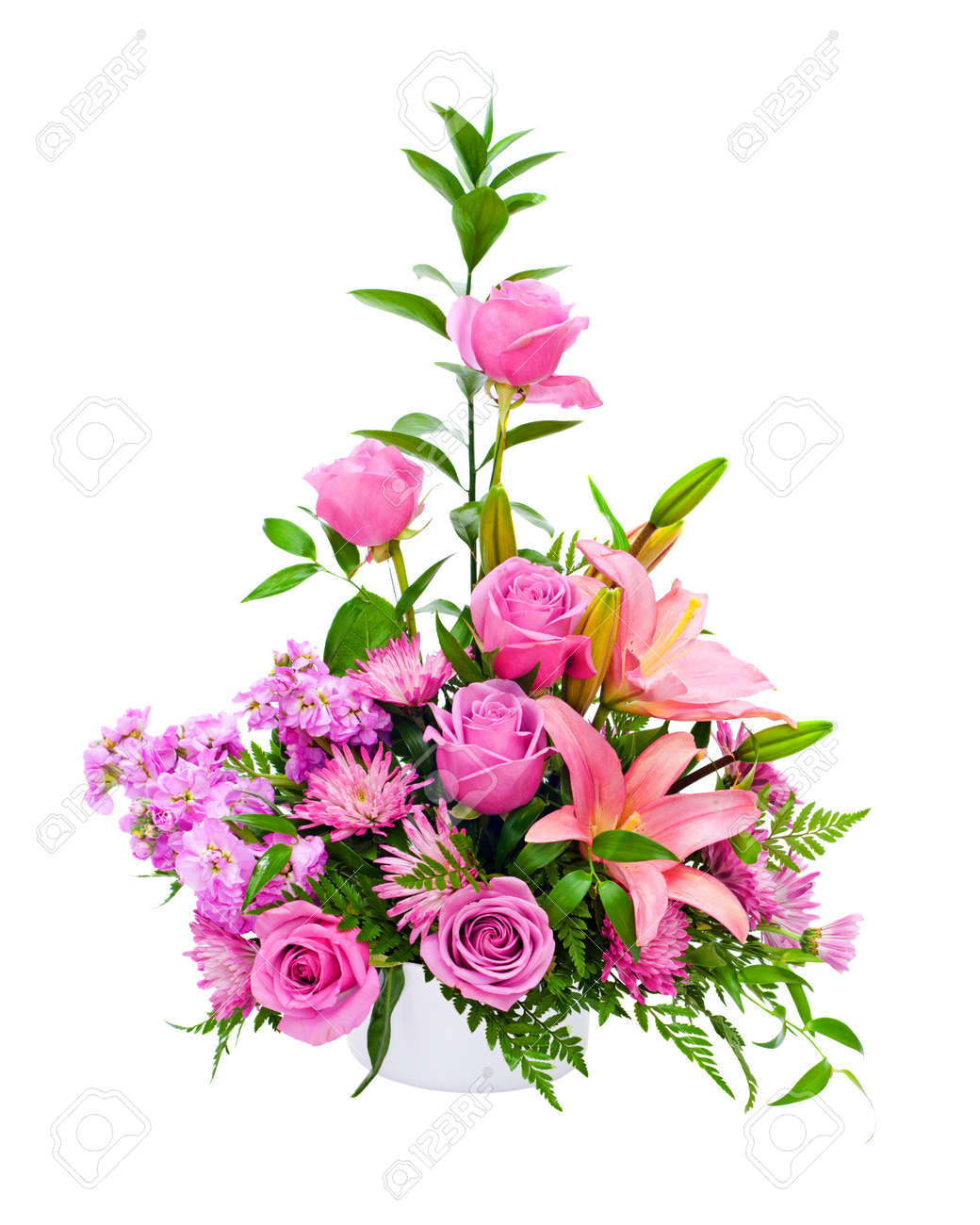 colorful purple flower arrangement