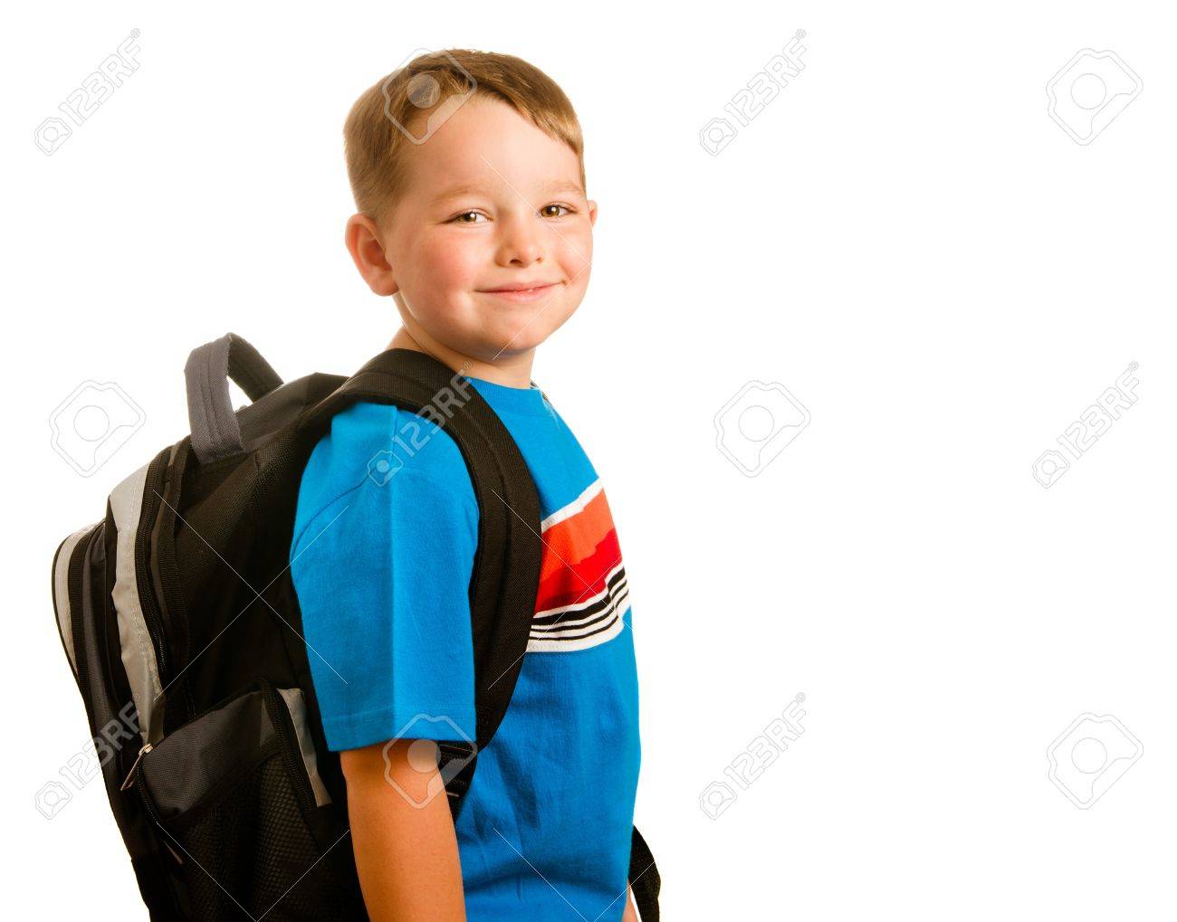 child with backpack