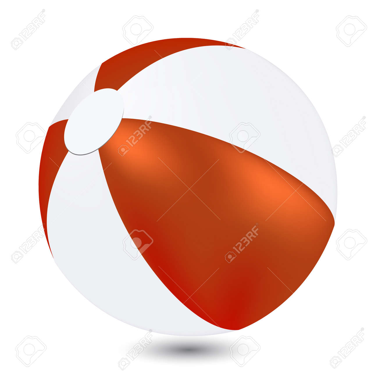 red and white beach ball