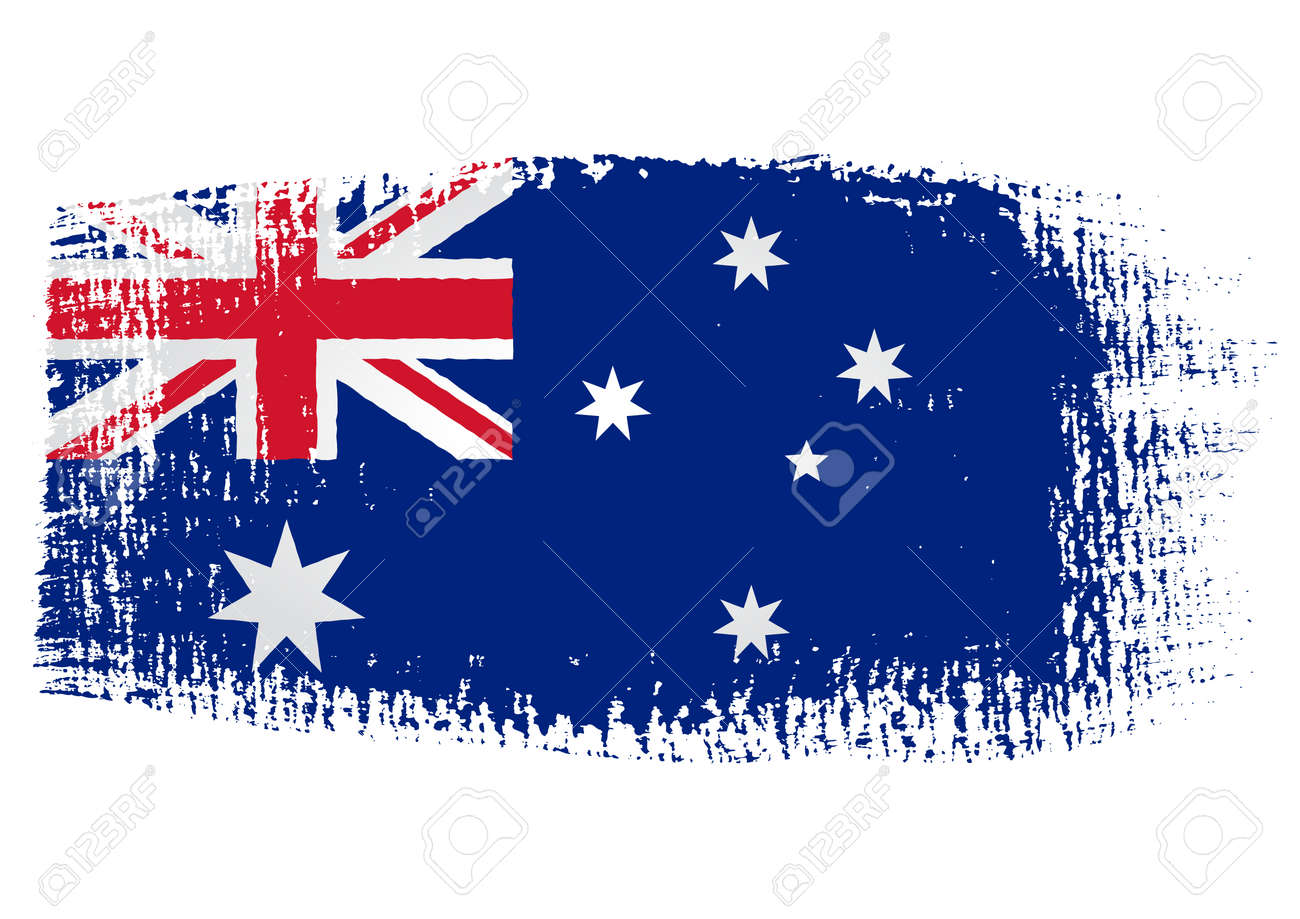 オーストラリアの国旗のブラシ ストロークのイラスト素材 ベクタ Image