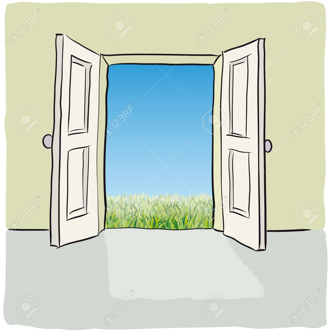 Open Door Royalty Free SVG, Cliparts, Vectors, and Stock Illustration.  Image 31819370., image size:1300x1300