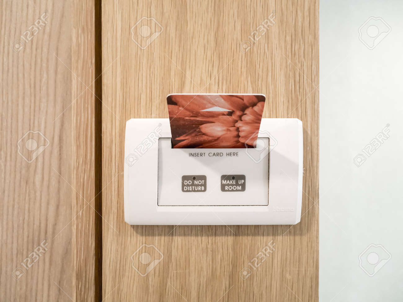 Insert Key Card In Hotel Room Electronic Lock Do Not Disturb Make Stock Photo Picture And Royalty Free Image Image 94201863