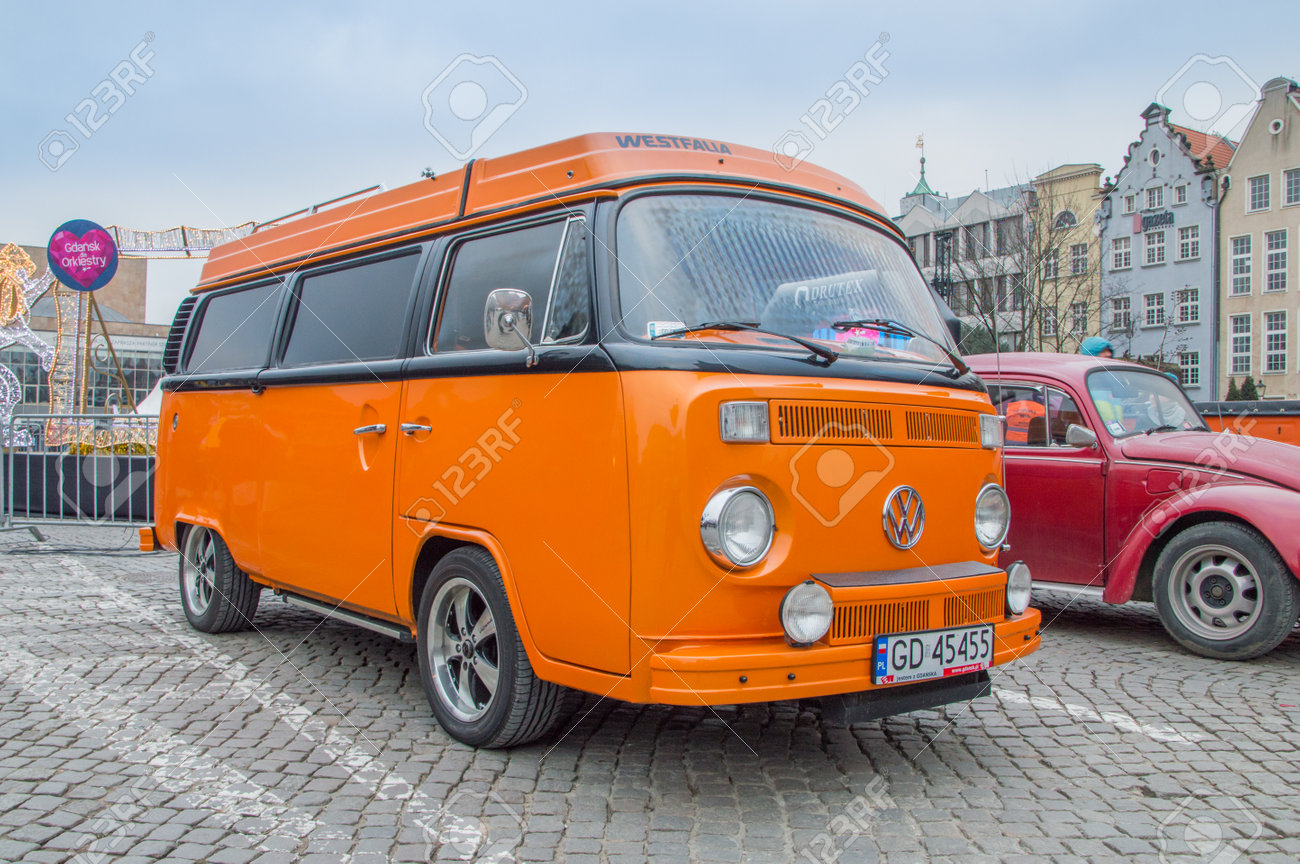 orange vw transporter
