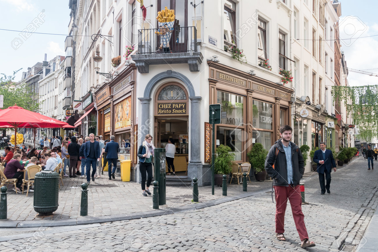 Brussels Belgium June 6 19 Corner Of The Building With Stock Photo Picture And Royalty Free Image Image Brussels Belgium June 6 19 Corner Of The Building With Stock Photo Picture And Royalty Free Image Image