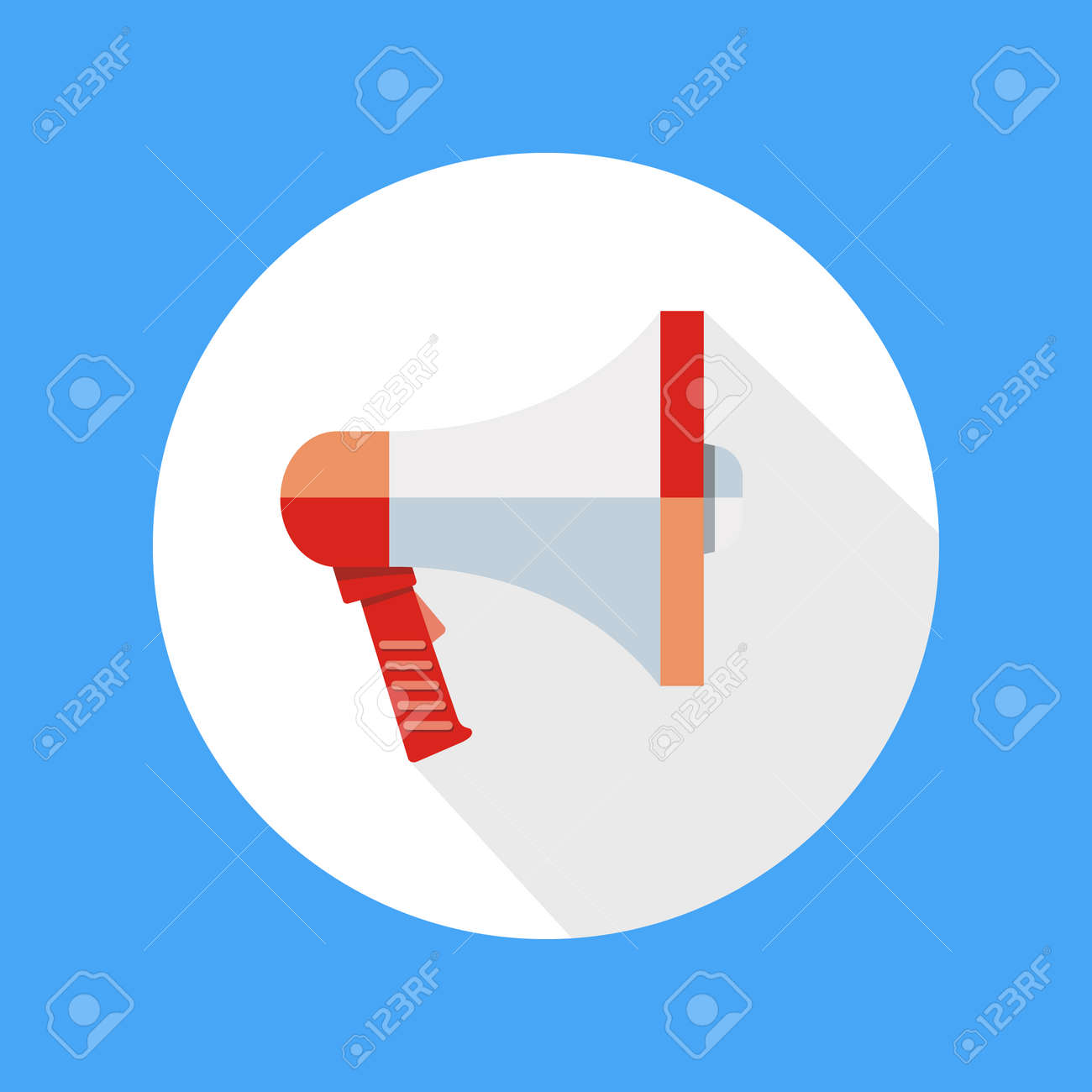 メガホンのアイコン フラット スタイルの概念を話すのイラスト素材 ベクタ Image