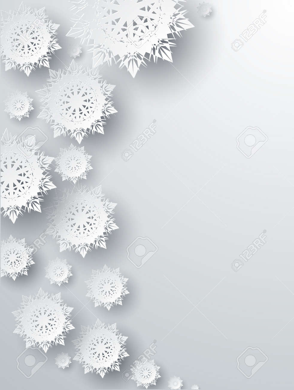 snowflakes background for winter and new year christmas theme