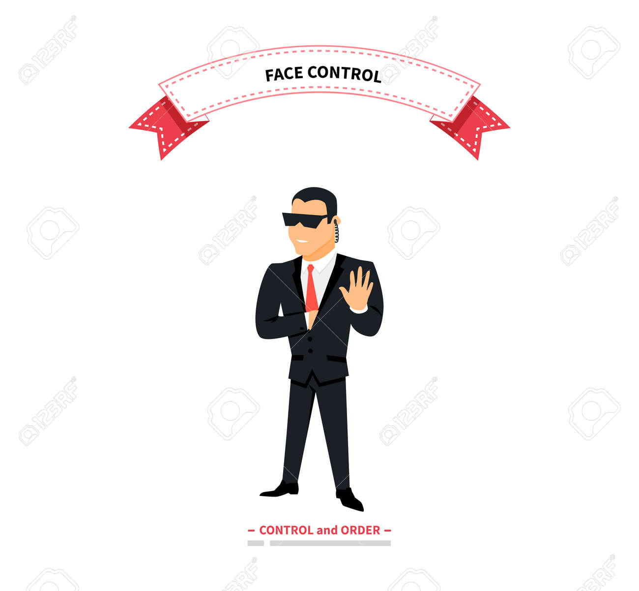 Face Control Security Man Of Nightclub Brutal Security Guard Royalty Free Cliparts Vectors And Stock Illustration Image 51594001