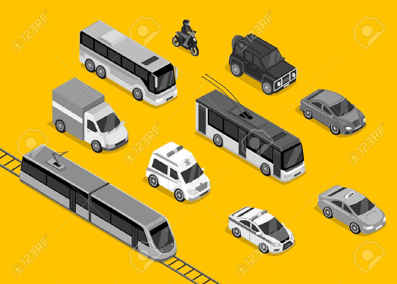 Isometric 3d transport set flat design. Car vehicle, transportation traffic, truck van, auto cargo, bus and automobile, police and motorcycle illustration - 51810364 Isometric 3d transport set flat design. Car vehicle, transportation traffic, truck van, auto cargo, bus and automobile, police and motorcycle illustration - 51810364