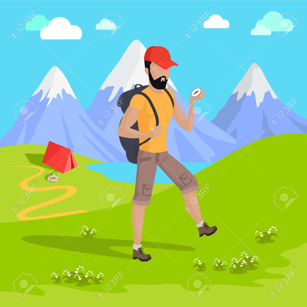 mountain walking equipment