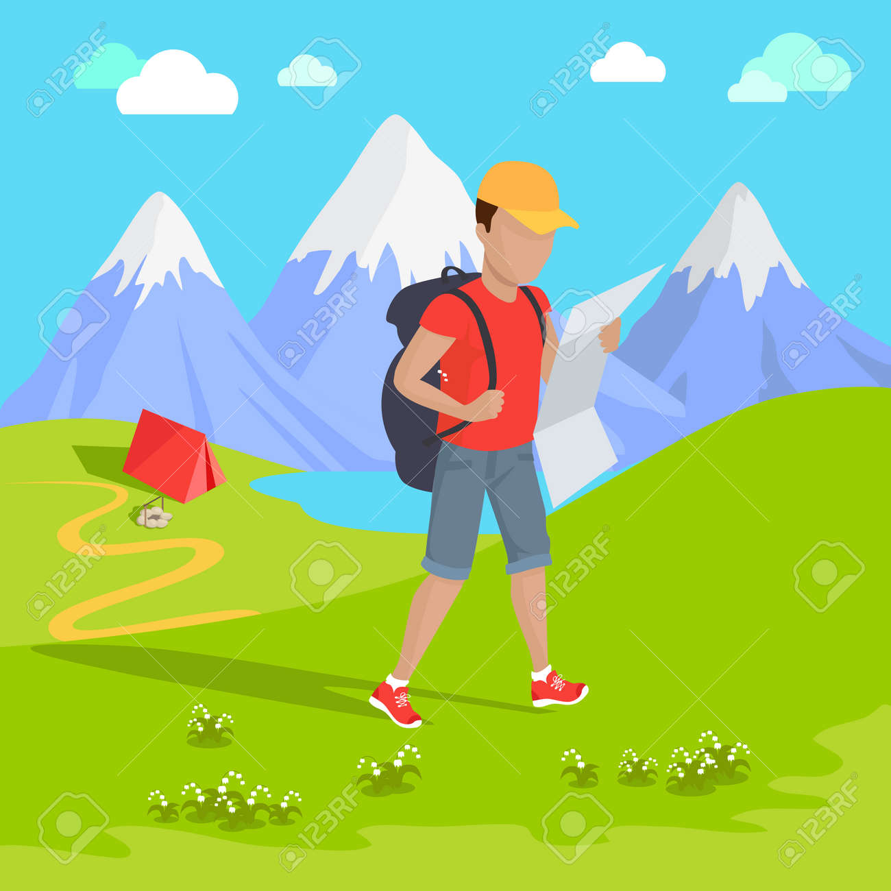 mountain walking equipment