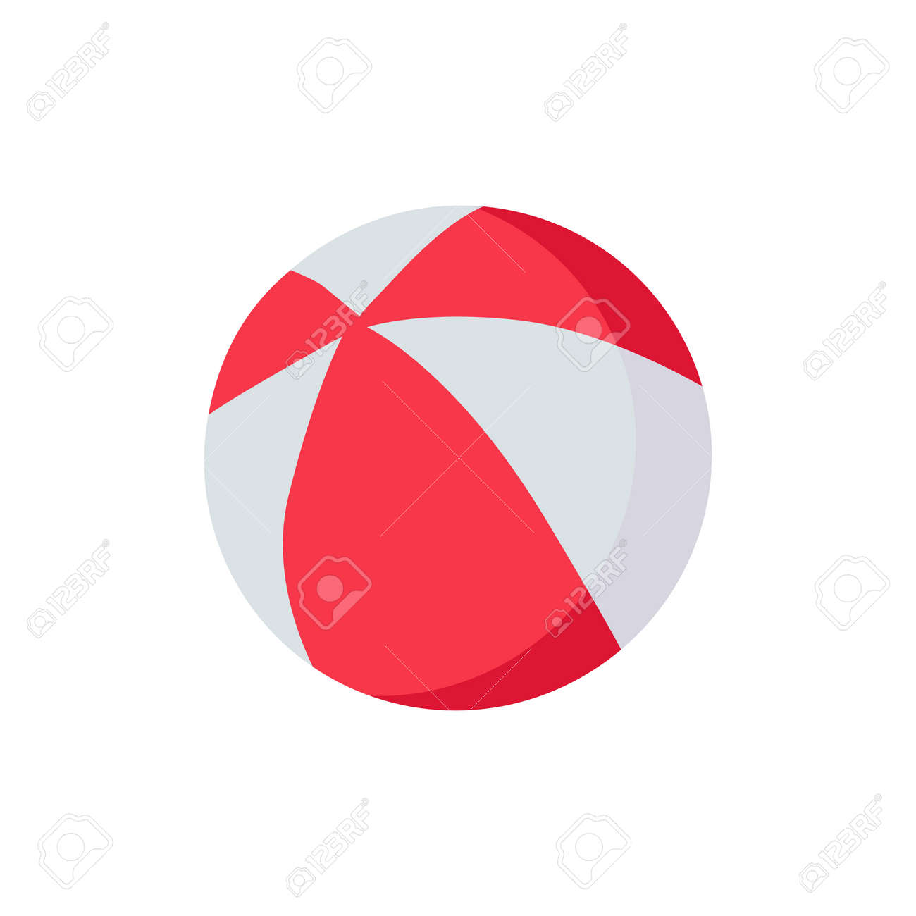 red and white beach ball