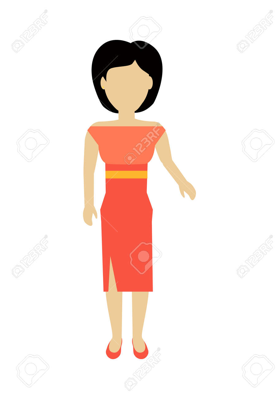 female character without face