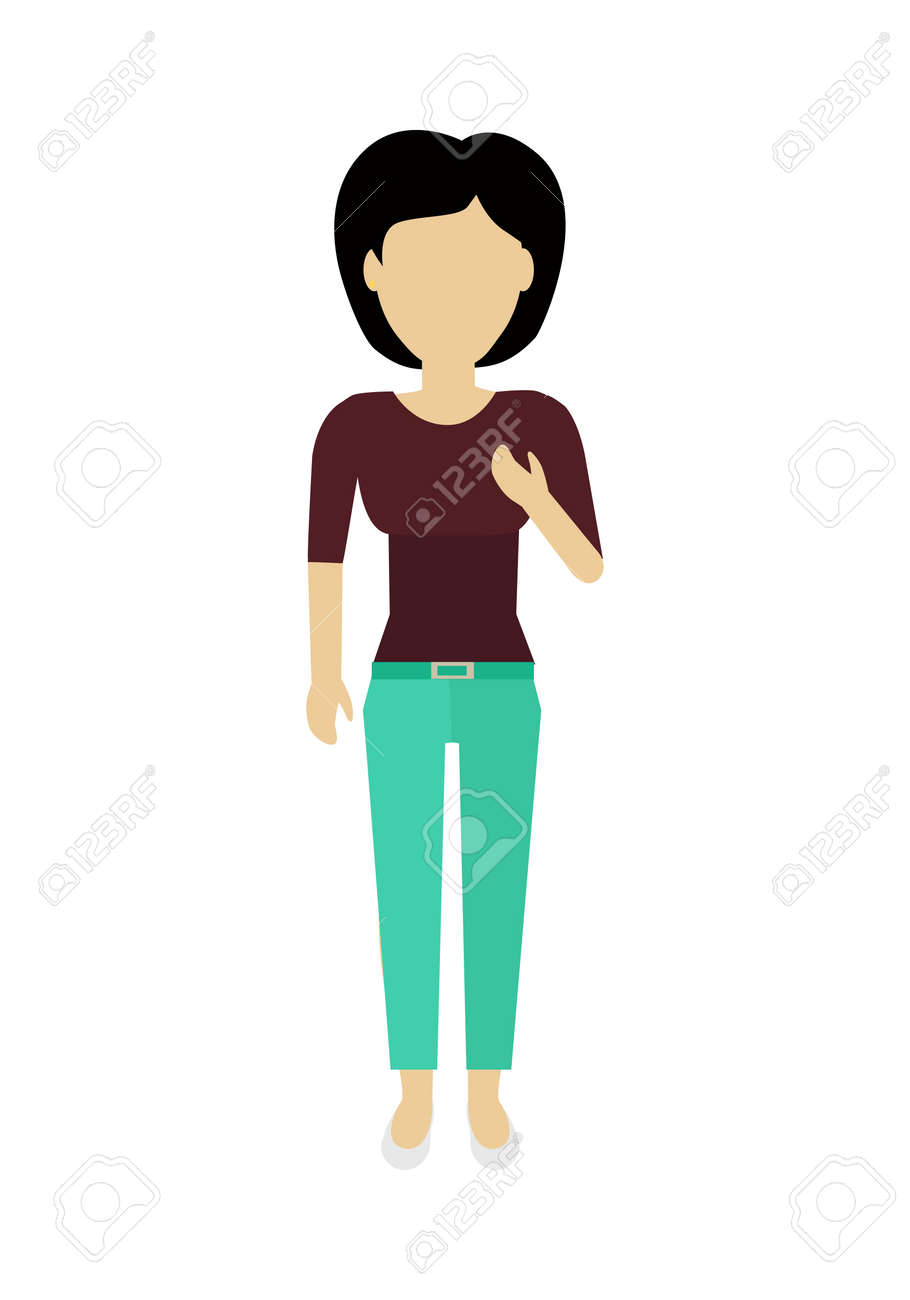 female character without face