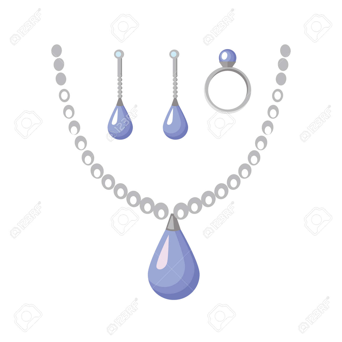 Beautiful necklace and earrings set