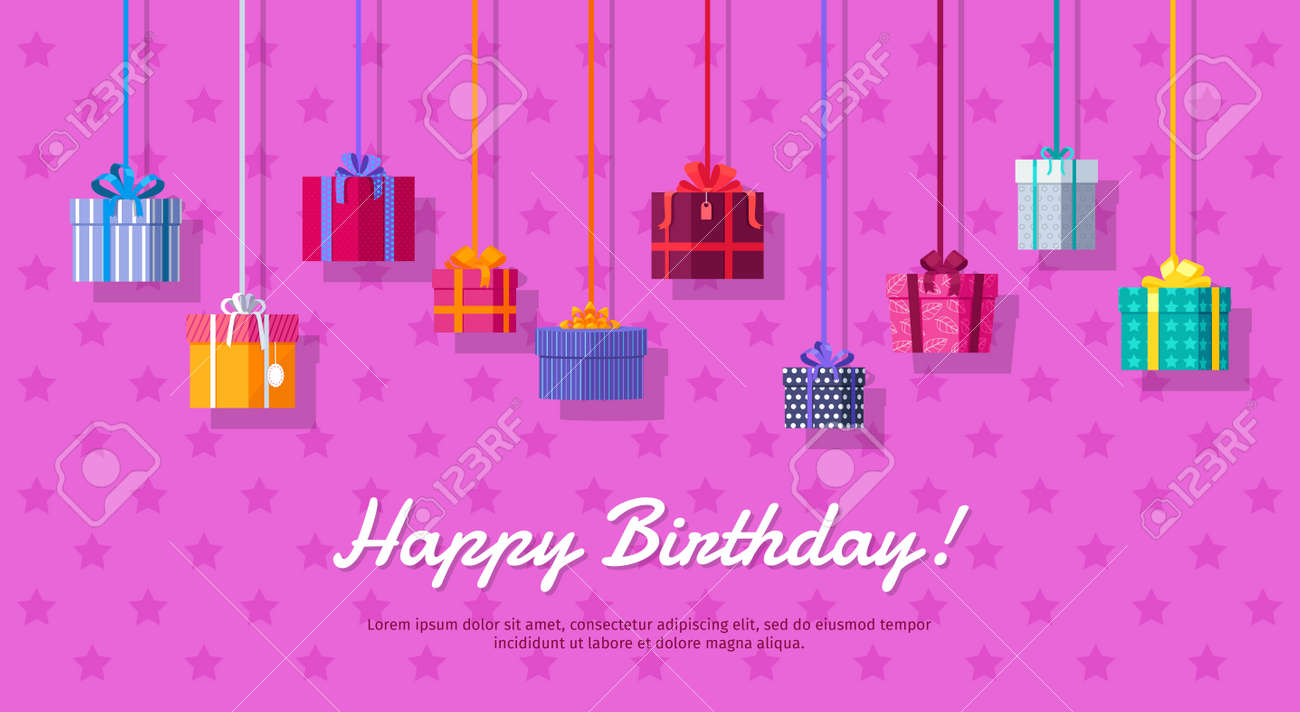 colorful happy birthday banner