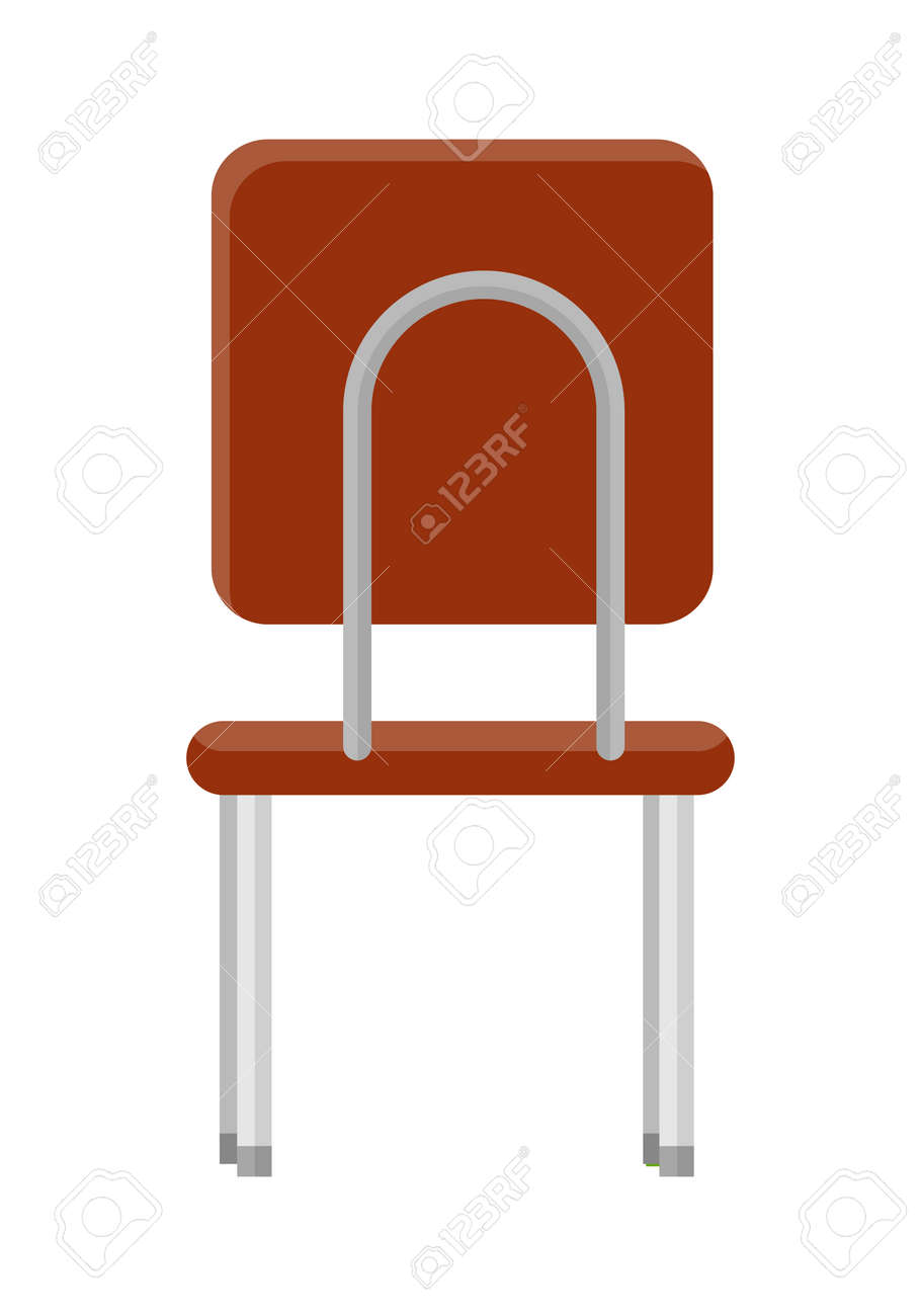chair in retro style icon back view piece of furniture brown