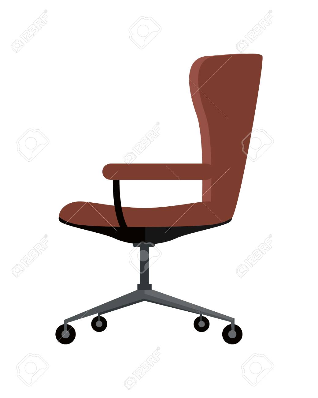 Silla De Oficina Icono De Símbolo Aislado En Blanco. Retro Pieza De ... Silla De Oficina Icono De Símbolo Aislado En Blanco. Retro Pieza De ...
