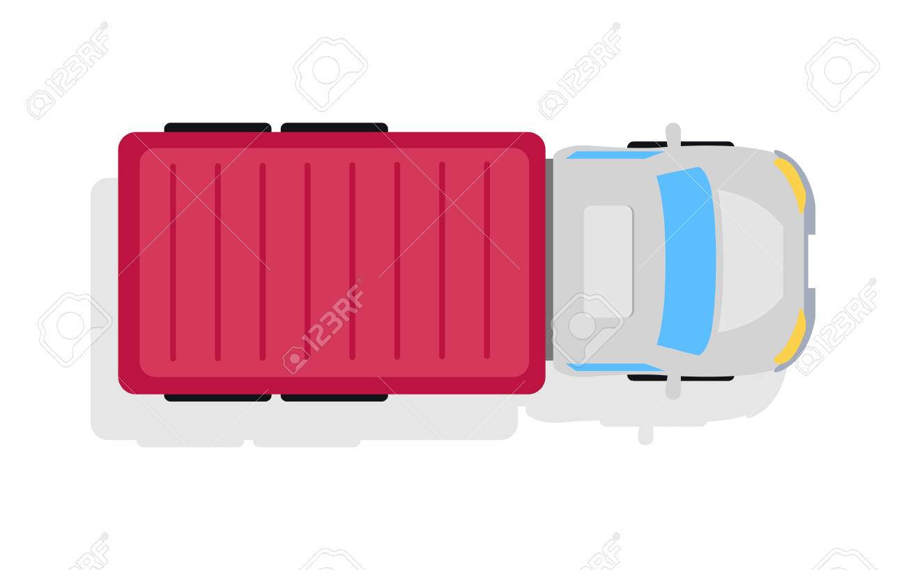 Truck Top View Flat Style Vector Icon Royalty Free SVG, Cliparts, Vectors,  and Stock Illustration. Image 72026127.
