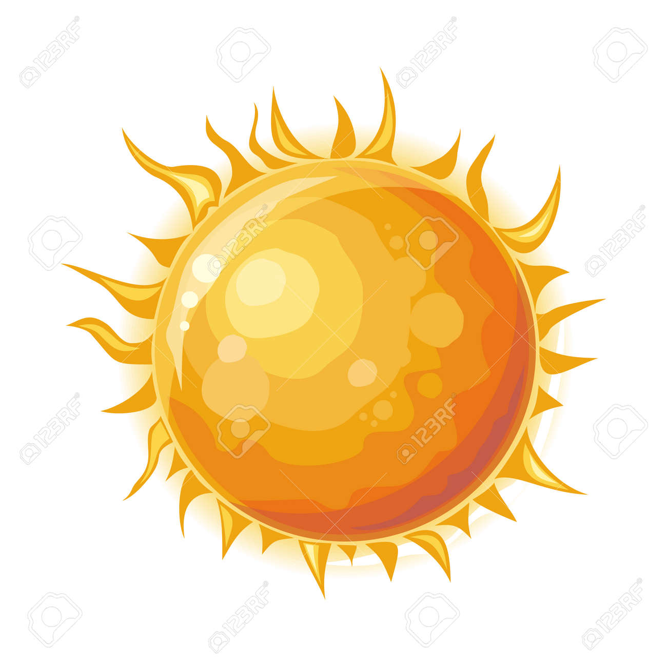 Sun Isolated Star At Center Of Solar System