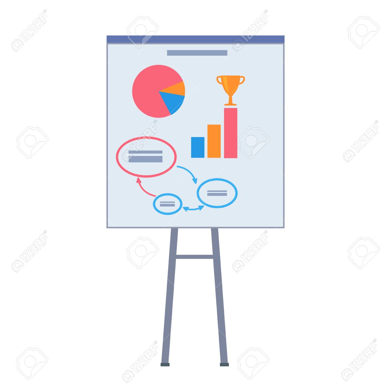 way to success on poster in startup vector illustration color