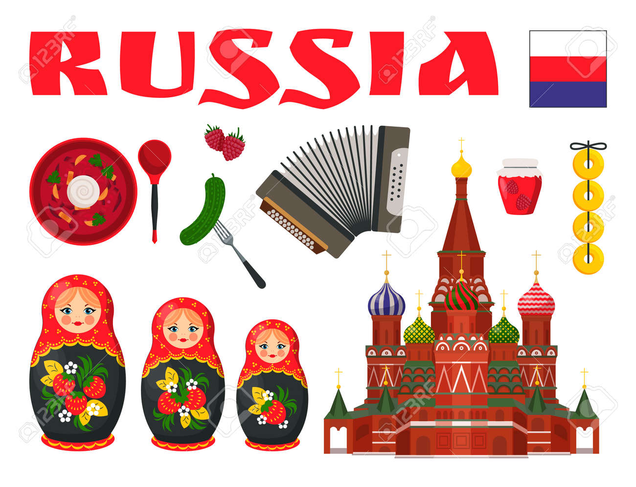 Russia country flag russian - Culture, Religion & Festivals Icons