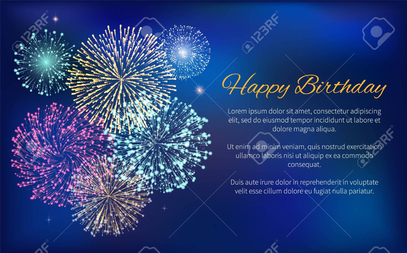 Happy Birthday Greeting Card With Wishes And Sample Text ...