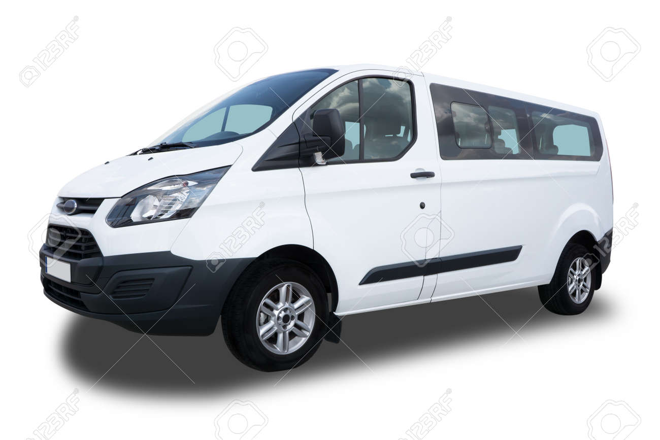 white passenger van