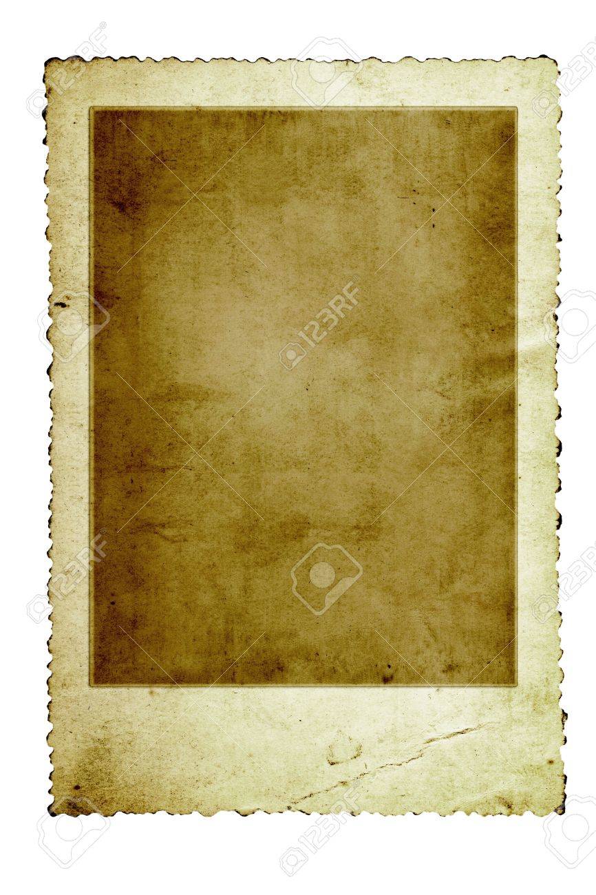 Grunge Vintage Photo Frame With Scalloped Edge, Isolated On White. Stock  Photo, Picture and Royalty Free Image. Image 4597214., image size:866x1300