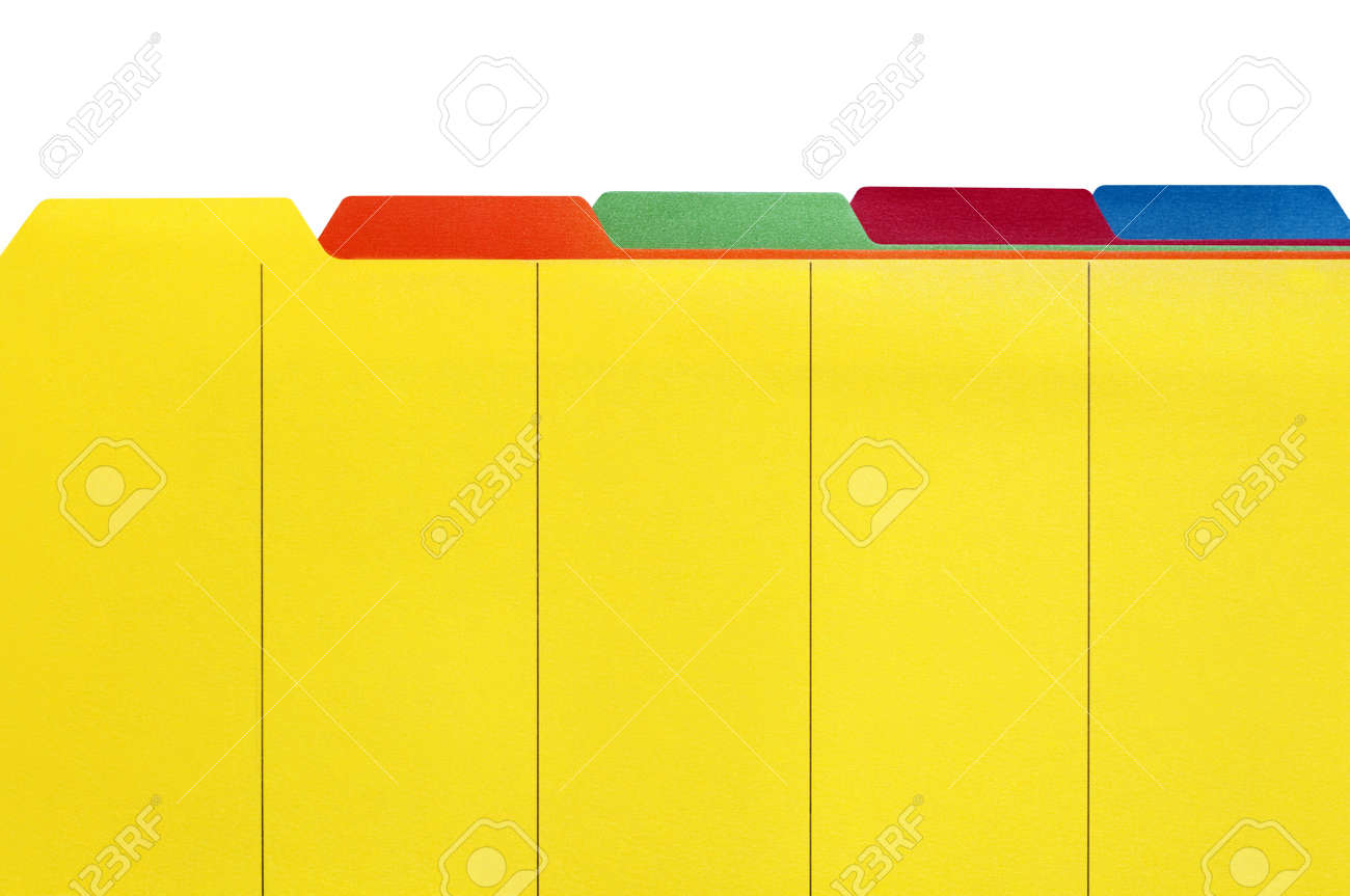 vibrant file divider tabs ready for your own labels white stock folder divider tabs