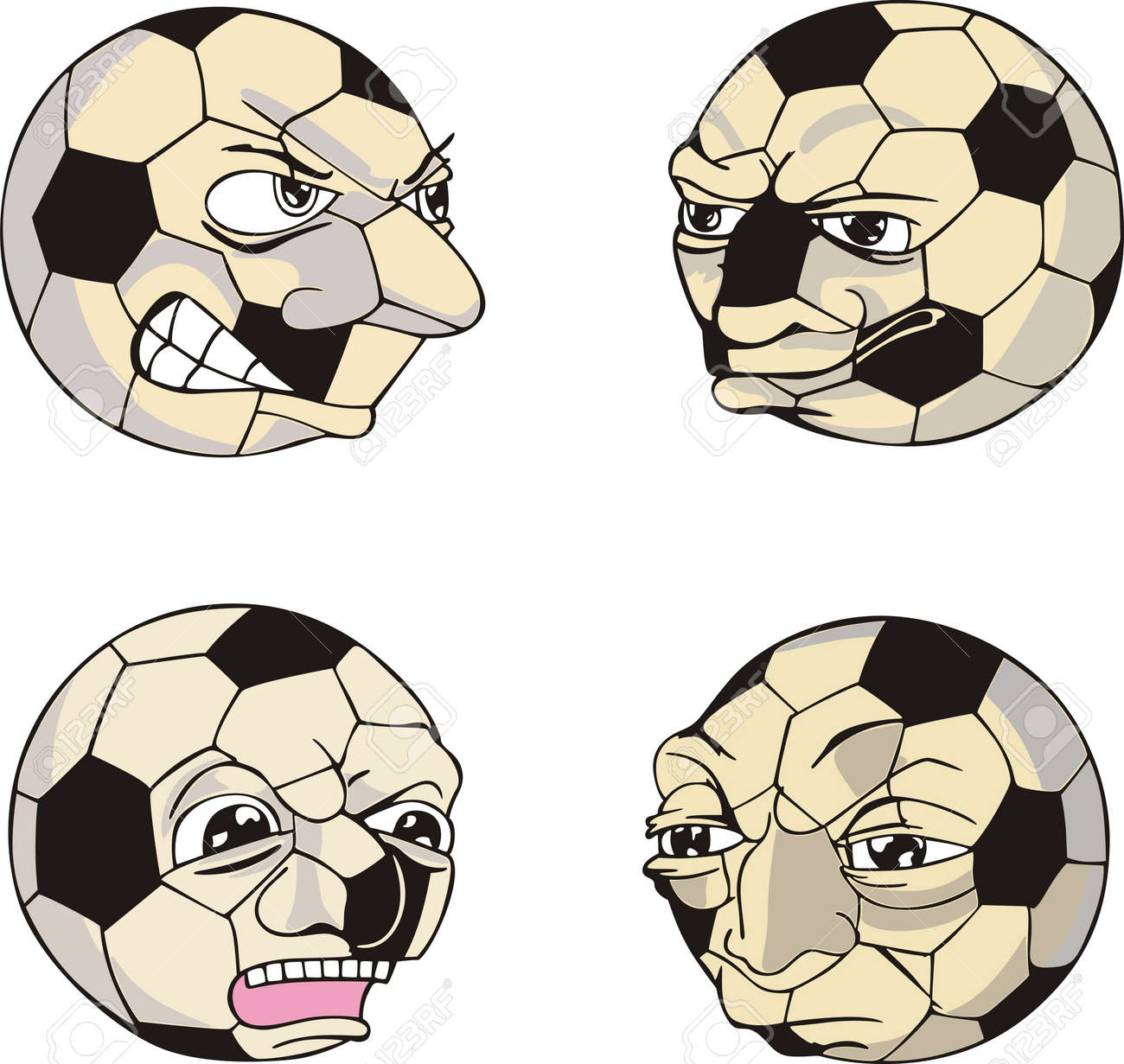 Funny Soccer Balls Royalty Free Cliparts Vectors And Stock Illustration Image 1407