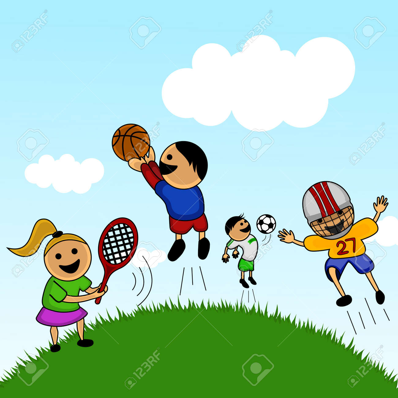 ninos animados jugando