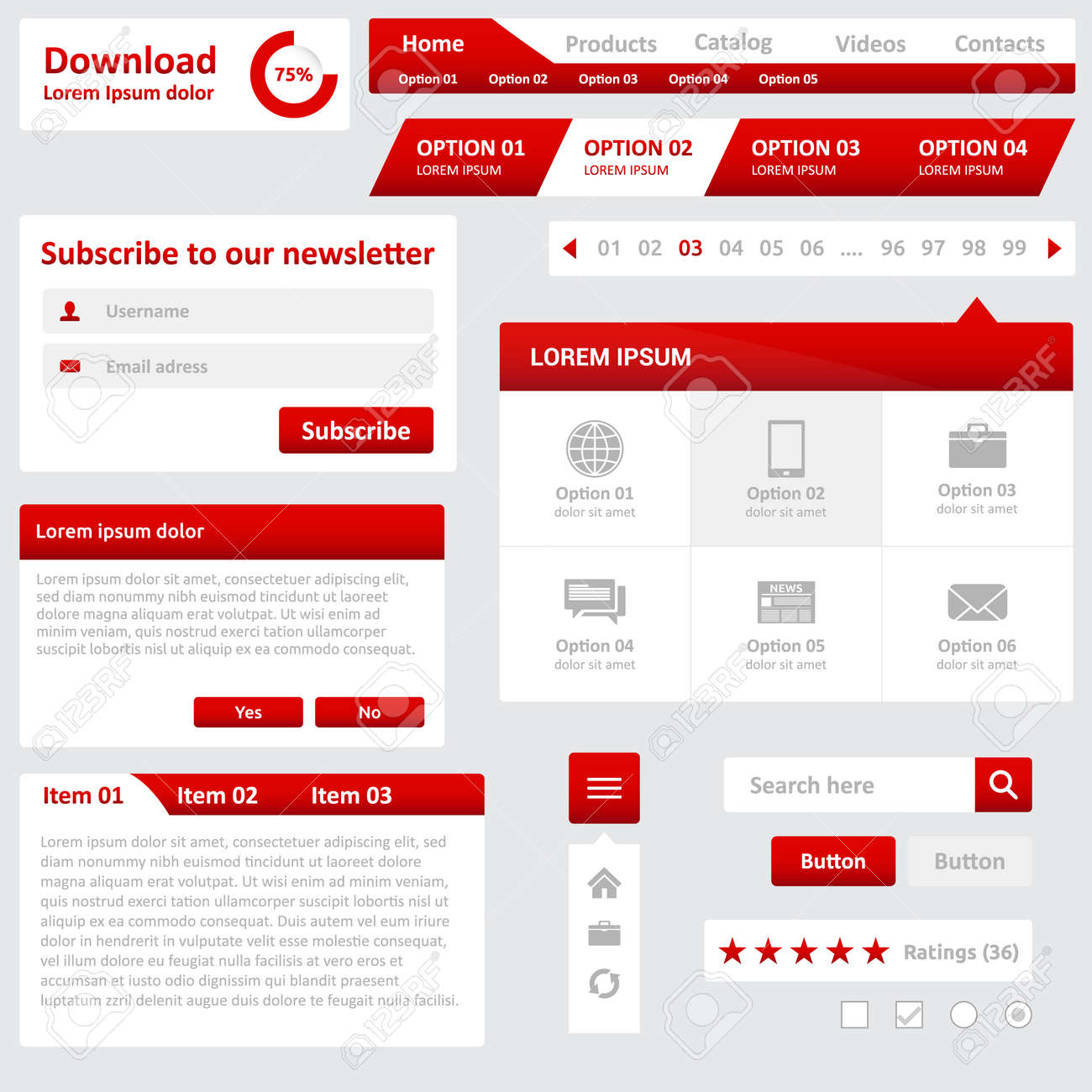 Website Elemente Design Vorlage Fur Ihre Webseite Lizenzfrei Nutzbare Vektorgrafiken Clip Arts Illustrationen Image 29647428