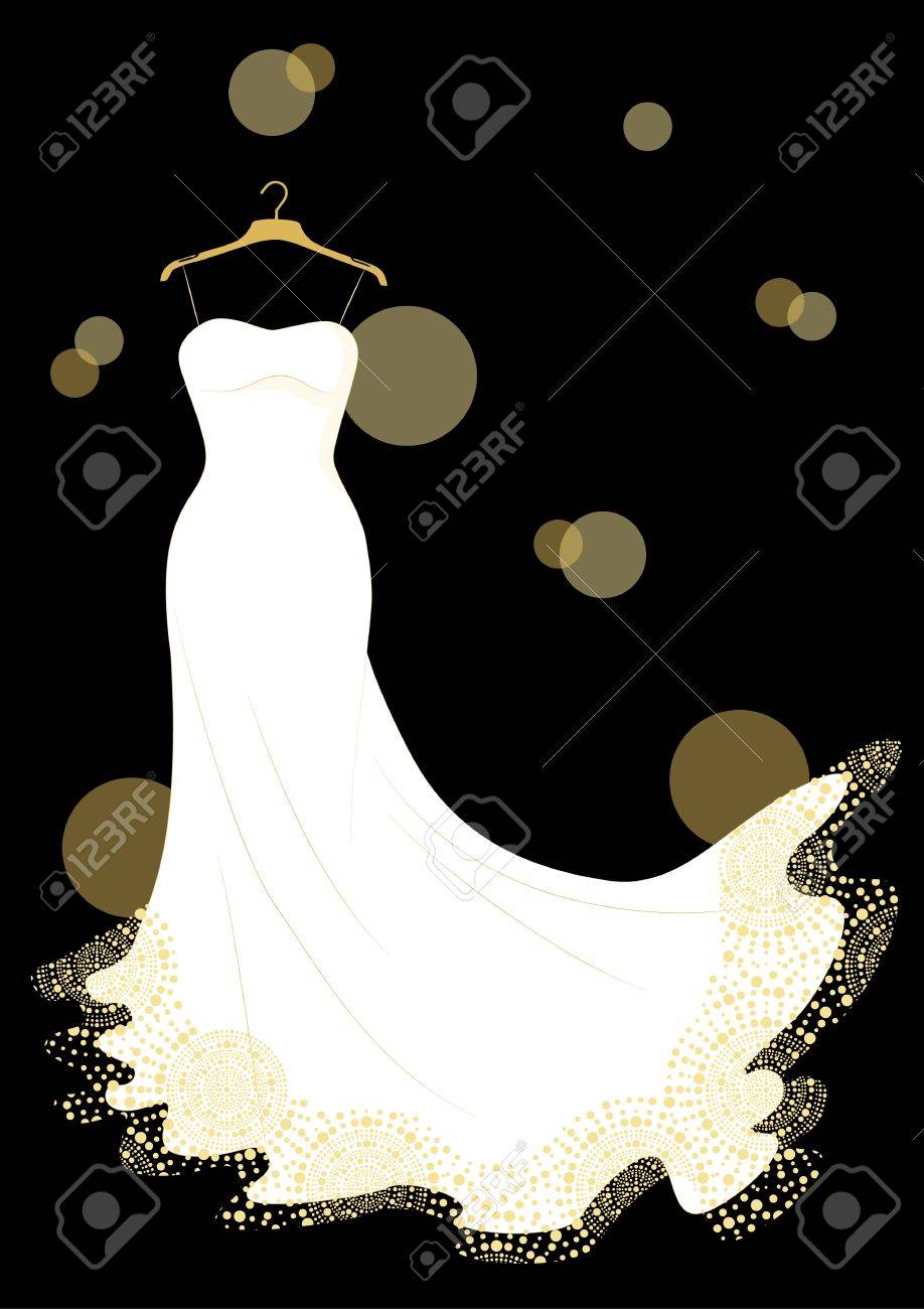 White Wedding Dress On The Hanger Royalty Free SVG, Cliparts, Vectors, and  Stock Illustration. Image 19981658.