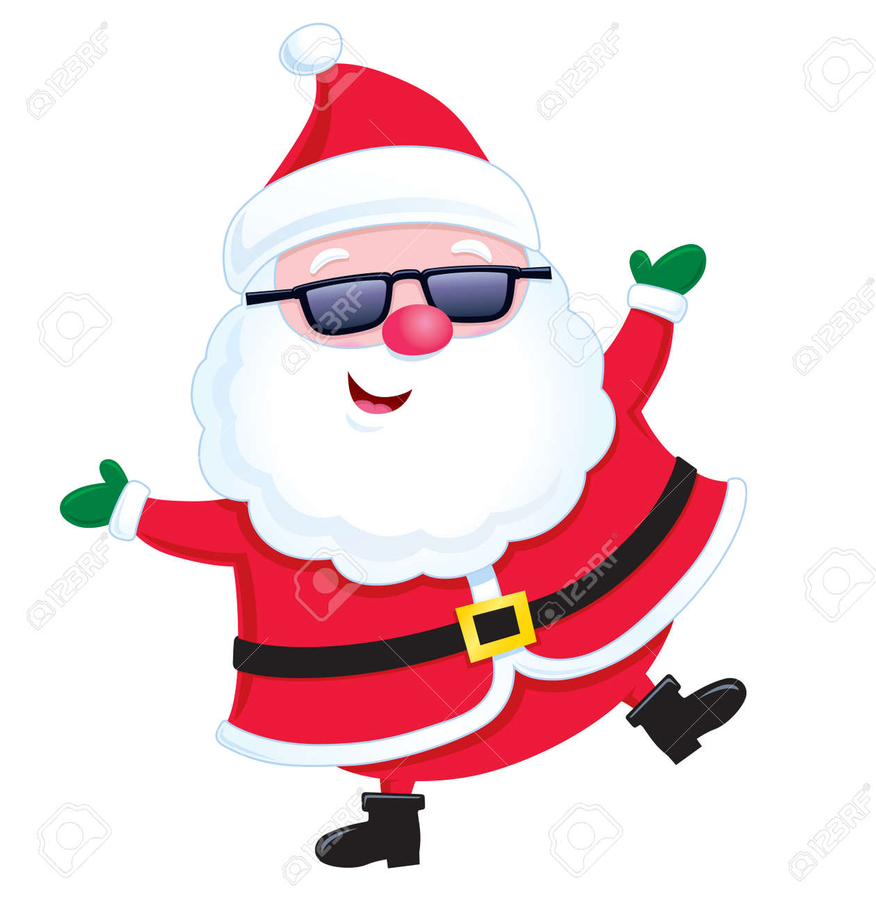 santa wearing sunglasses