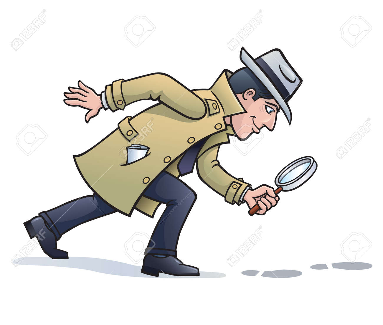 Sleuth Looking For Clues Royalty Free SVG, Cliparts, Vectors, and Stock  Illustration. Image 44373021.