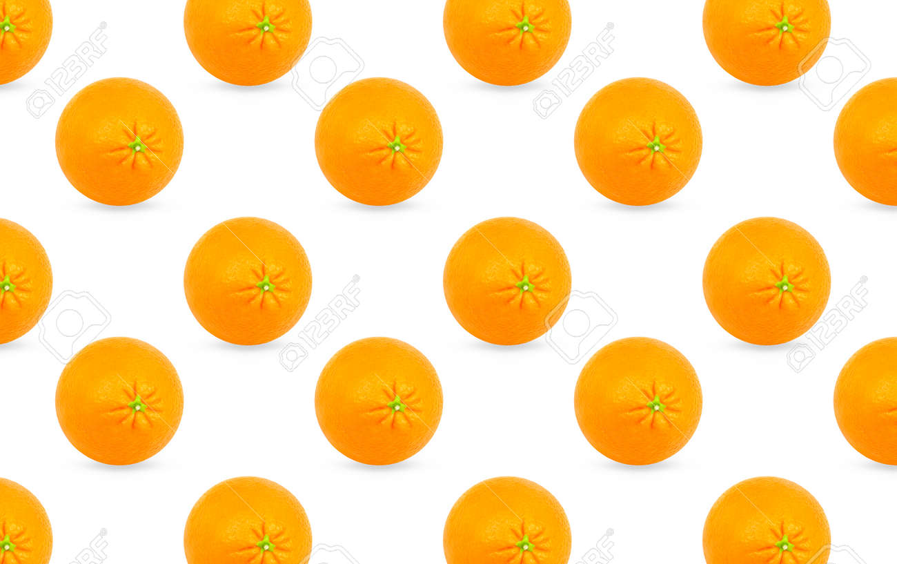 Whole orange fruits pattern on white background. Minimal flat lay food texture - 167270622 Whole orange fruits pattern on white background. Minimal flat lay food texture - 167270622