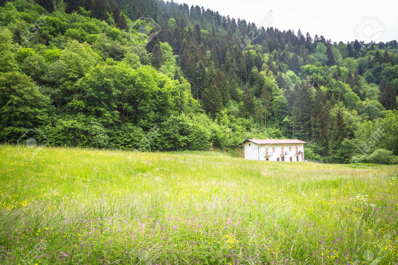 House in the mountains in the middle of wild nature - 166782542 House in the mountains in the middle of wild nature - 166782542