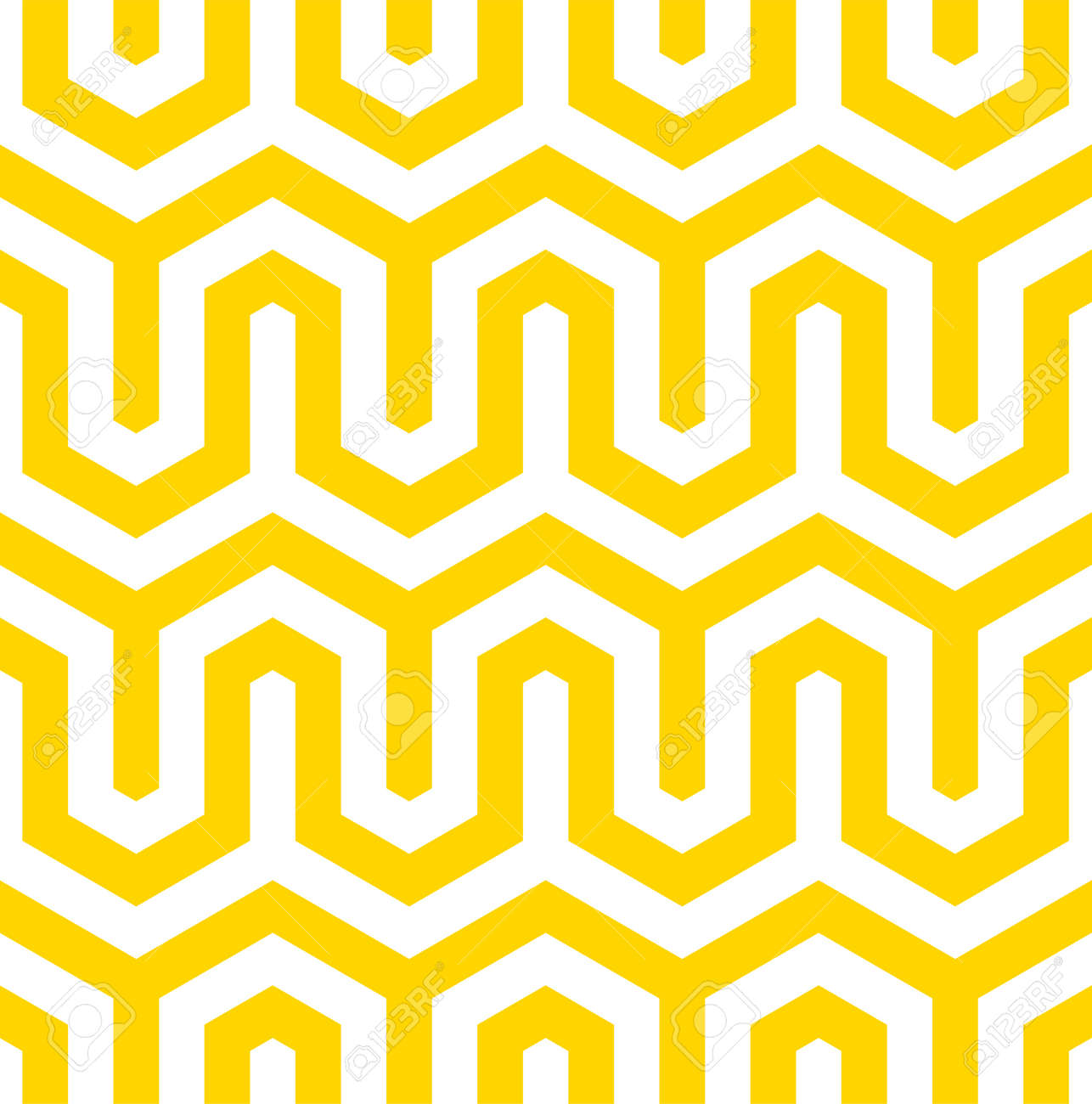 Vector yellow geometric pattern. Seamless modern linear texture. - 145855254 Vector yellow geometric pattern. Seamless modern linear texture. - 145855254