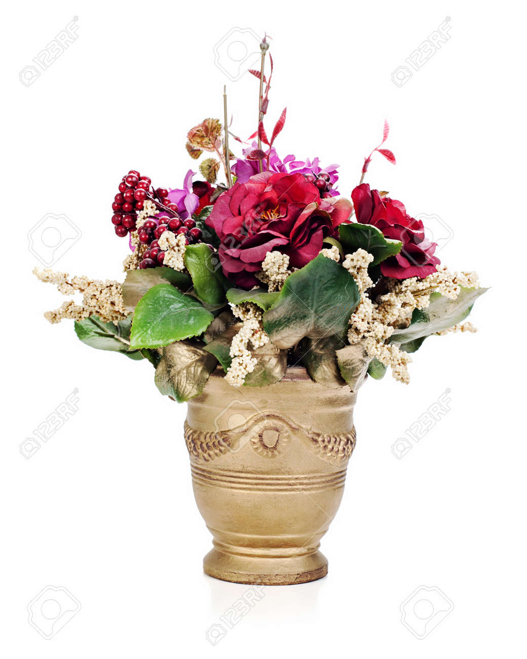 Colorful Flower Bouquet From Artificial Flowers Arrangement