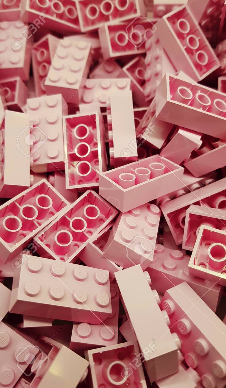 pink lego bricks