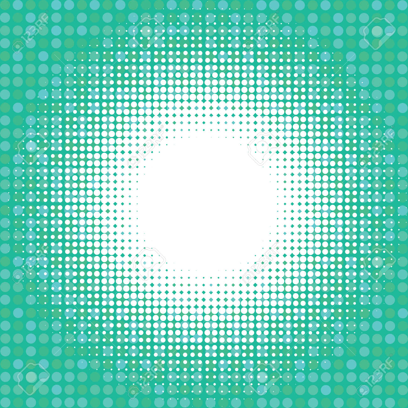 Light Halfton On Green Digital Background Pop Art Retro Comic