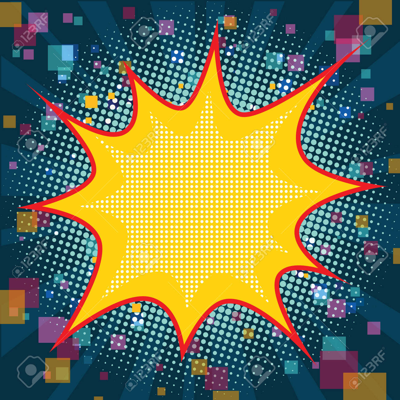 comic pop art azul de fondo de navidad ilustración de cómic retro