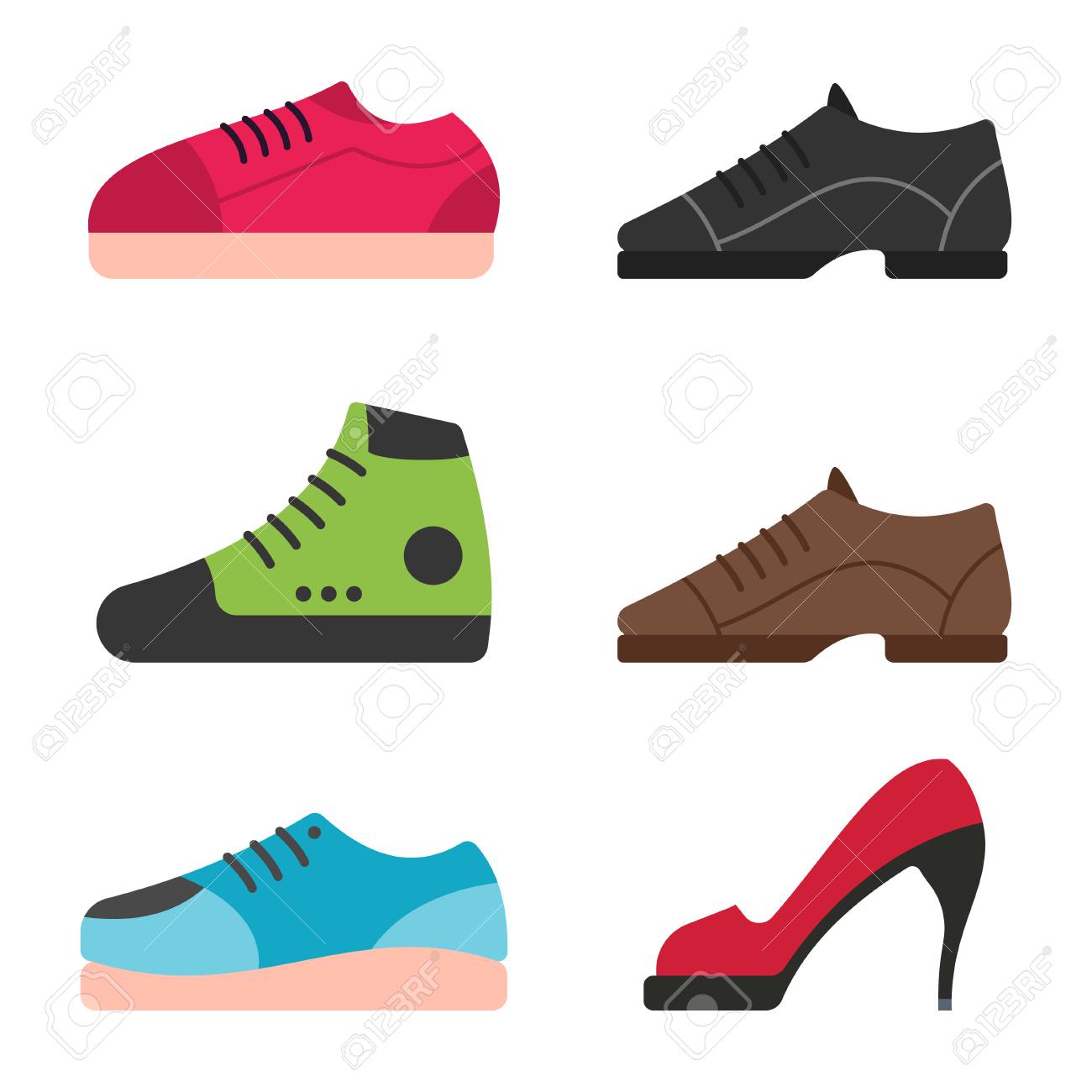 cartoon shoes vector