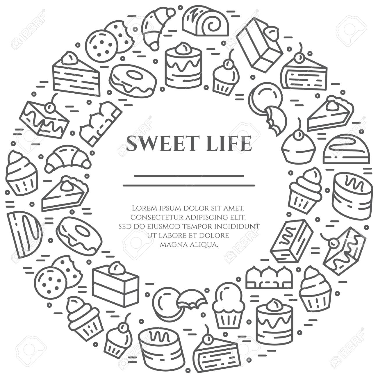 ケーキやクッキーのテーマ水平バナー パイ ブラウニー ビスケット ティラミス ロール その他のデザート関連要素のピクトグラム ラインアウトシンボル シンプルシルエット ベクトル イラスト 編集可能ストローク のイラスト素材 ベクタ Image ケーキやクッキーのテーマ水平バナー パイ ブラウニー ビスケット ティラミス ロール その他のデザート関連要素のピクトグラム ラインアウトシンボル シンプルシルエット ベクトル イラスト 編集可能ストローク のイラスト素材 ベクタ Image