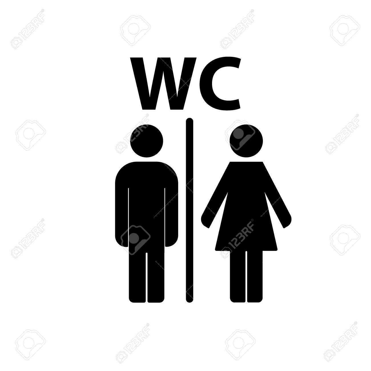 WC Toilet Icon Vector Royalty Free SVG, Cliparts, Vectors, and Stock  Illustration. Image 74017456., image size:1300x1300