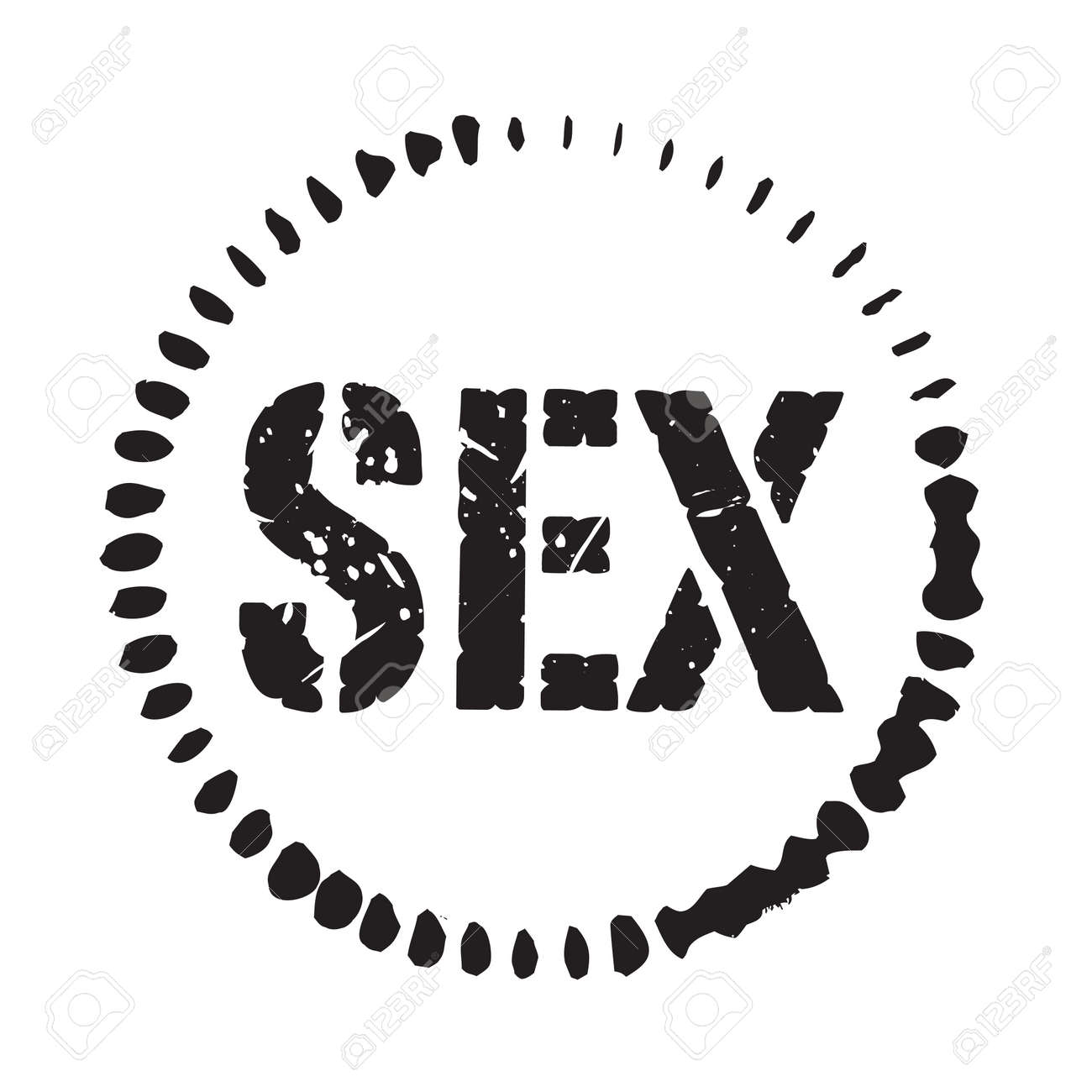 黒いベクター グランジ スタンプ セックス のイラスト素材 ベクタ Image