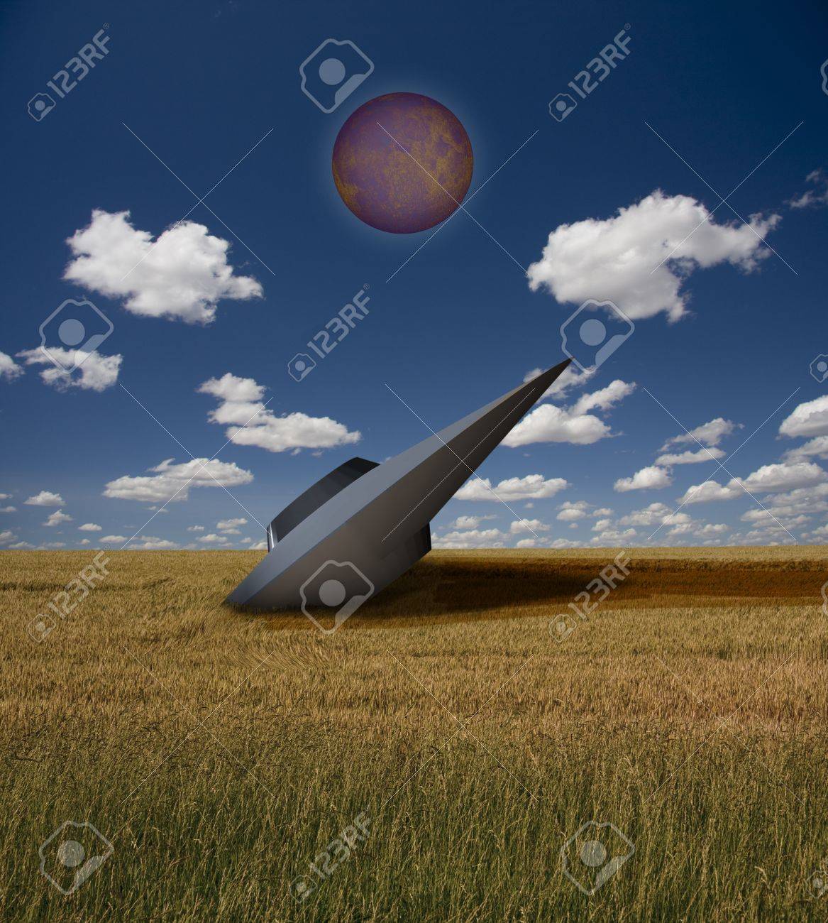 墜落した UFOの写真素材・画像素材 Image 9351492